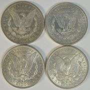 4 Real flashy-white 19th Century Morgan Silver Dollars