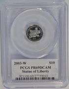Superb 2003-W Proof $10 Platinum Eagle. PCGS PR69DCAM. Signature