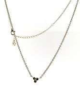 Sterling Silver Cluster Cubic Zirconia Necklace