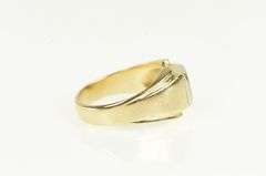 14K Yellow Gold 1960's Diamond Squared Men's Wedding Ring