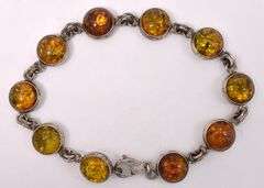 Amber Gem Bracelet In Sterling Silver