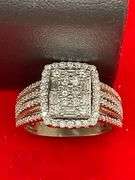 CERTIFIED BRAND NEW 14K WHITE GOLD AND DIAMOND RING.