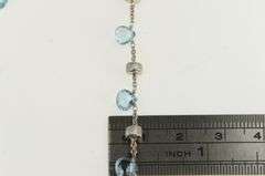 18K White Gold Marco Bicego Paradise Topaz Chain Designer Necklace