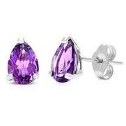 1.16 CT AMETHYST STERLING SILVER EARRINGS STUD