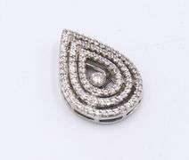 Set of Vintage 925 Sterling Silver Cubic Zirconia Dangle Earrings and Pendant