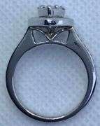 BREATHTAKING 14K WHITE GOLD HALO-STYLE DIAMOND ENGAGEMENT RING