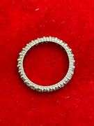 CERTIFIED 14K WHITE GOLD AND DIAMOND ETERNITY RING