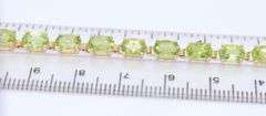 10KT Yellow Gold Peridot Tennis Bracelet
