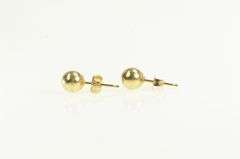 14K Yellow Gold 5.7mm Simple Classic Ball Round Stud Earrings