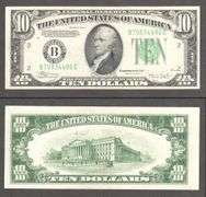 $10 1934-C FRN  NY About Uncirculated
