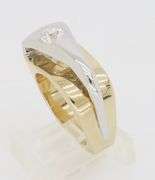 Contemporary Two-Tone Diamond Ring