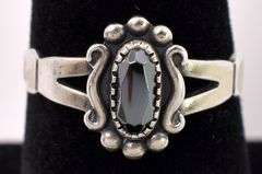 Black Gemstone Ring In Sterling Silver