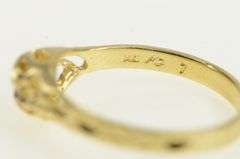 14K Yellow Gold Retro Textured Abstract Domed Vintage Ring