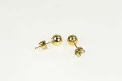 10K Yellow Gold 5.0mm Round Simple Classic Ball Stud Earrings