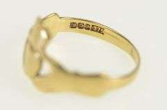 9K Yellow Gold Claddagh Vintage Classic Celtic Loyalty Ring
