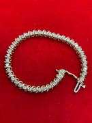 CERTIFIED 14K GOLD AND DIAMOND TENNIS BRACELET. 3.00 CARAT