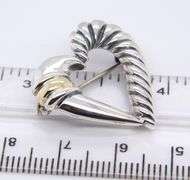 David Yurman 2 Tone Cable Open Heart Brooch