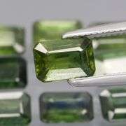 Heated only! 6.51ct emerald cut Sapphire set