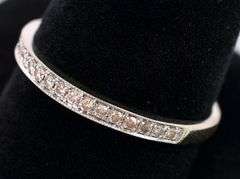Classy Diamond Band Ring in 14K White Gold