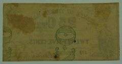 1863 Series 25 Cents Bank Note
