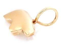 The Golden Bear Open Bottom Mama Bear Pendant in 14K