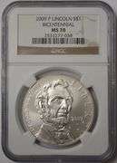 2009 Lincoln Bicentennial Silver Dollar NGC MS70