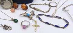 Group lot of Vintage Sterling Silver Jewelry