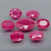 Rare heated only 6.44ct Ruby set from Mozambique