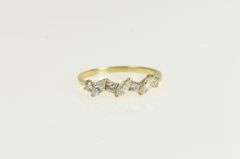 14K Yellow Gold Marquise & Round CZ Stackable Band Ring