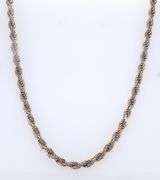 Vintage Sterling Silver Rope Chain Necklace