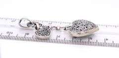 Sterling Silver Double Heart Dangle Pendant