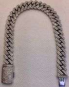 GORGEOUS 14K ICY WHITE GOLD MIAMI CUBAN LINK DIAMOND BRACELET