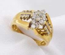 Flashy Diamond Cluster Ring