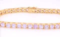 Lot of 2 925 Sterling Silver Cubic Zirconia Bracelets