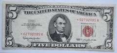 Choice CU 1963 Red Seal $5 Star Note