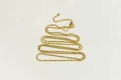 14K Yellow Gold 1.3mm Pinwheel Link Vintage Textured Chain Necklace