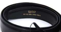 Vintage Gucci Skinny Belt with Gold Buckle