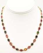 STUNNING TOURMALINE AND DIAMOND NECKLACE