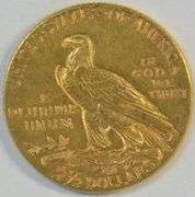 Uncleaned and original 1912 US $2.50 Indian Gold Piece