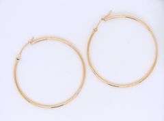 Nice Yellow Gold Thin Hoop Earrings