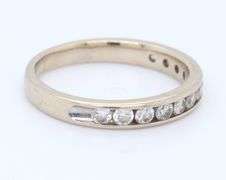 Dazzling White Gold 12 Stone Round Brilliant Cut Diamond Band
