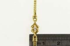 14K Yellow Gold Retro Diamond Square Knot Herringbone Bracelet