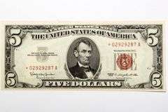 1963 Star Red Seal  Unc US Note