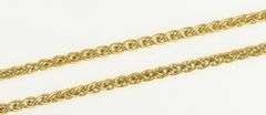 18K Yellow Gold 1.7mm Wheat Link Palma Woven Chain Necklace
