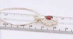 Vintage Italian Sterling Silver Amethyst Pendant With Chain