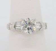 Classic 1.28CTW Diamond Engagement Ring in White Gold