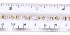 GORGEOUS DIAMOND AND SOLID GOLD X LINK TENNIS BRACELET