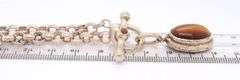 925 Sterling Silver Tiger Eyer Toggle Necklace