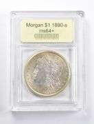 MS64+ 1890-S Morgan Silver Dollar USCG