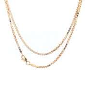 10K Yellow Gold 1.5mm Thick Box Link Classic Square Chain Necklace